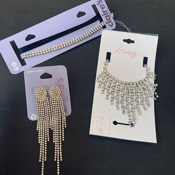 Special Occasion 3-pc Crystal Bling Jewelry Set - Picture 1 of 4